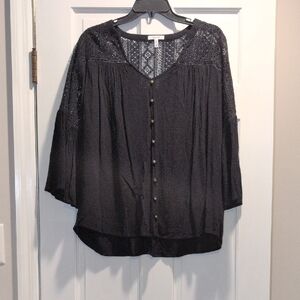 Maurices Black Button-Down Blouse